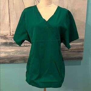 Sherly Medical Uniforms Hunter Green Cinched Scrub Top, 2X